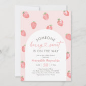 Invitation Baby shower fraise (Devant)