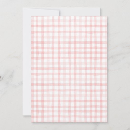 Invitation Baby shower fraise (Dos)