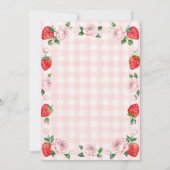 Invitation Baby shower fraise (Dos)
