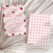 Invitation Baby shower fraise