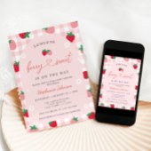 Invitation Baby shower fraise