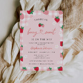 Invitation Baby shower fraise