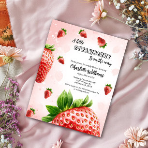 Invitation Baby shower fraise