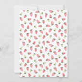 Invitation Baby shower fraise (Dos)
