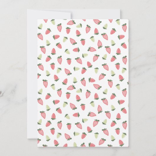 Invitation Baby shower fraise (Dos)