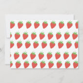 Invitation Baby shower fraise | Bébé tout doux  (Dos)