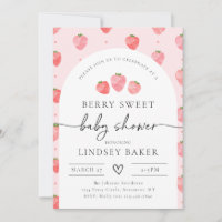 Invitation Baby shower fraise | Berry Baby