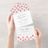 Invitation Baby shower fraise | Berry Baby (Déchirure)