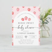 Invitation Baby shower fraise | Berry Baby (Debout devant)