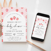 Invitation Baby shower fraise | Berry Baby