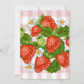 Invitation Baby shower fraise Berry Baby (Dos)