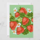 Invitation Baby shower fraise Berry Baby (Dos)
