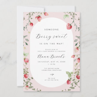 Invitation Baby shower fraise | Berry Sweet