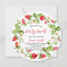 Baby Shower Fraise Été Sucré aux Fruits Rouges 