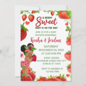 Invitation Baby shower fraise Invitation, Bébé fraise (Devant)