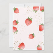 Invitation Baby shower fraise | Un Berry Sweet (Dos)