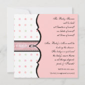 Invitation baby shower - French Bow Dot Swirl vs2 (Dos)