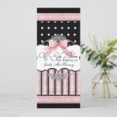 Invitation baby shower - French Bow Dot Swirl vs3 (Debout devant)