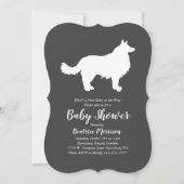 Invitation Baby shower frontalier de Chien Collie (Devant)