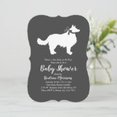 Invitation Baby shower frontalier de Chien Collie (Debout devant)