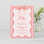 Invitation Baby shower frontalier Whimsical Retro (Debout devant)
