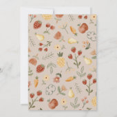 Invitation baby shower Fruit Fille d'été (Dos)