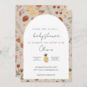 Invitation baby shower Fruit Fille d'été (Devant / Derrière)