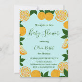 Invitation Baby shower Fruit Fruit Fruit Orange (Devant)