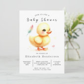 Invitation Baby shower Fun Custom Duck (Debout devant)