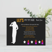 Invitation Baby shower Futur Rocker (Debout devant)