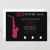 Invitation Baby shower Futur Rocker (Devant / Derrière)