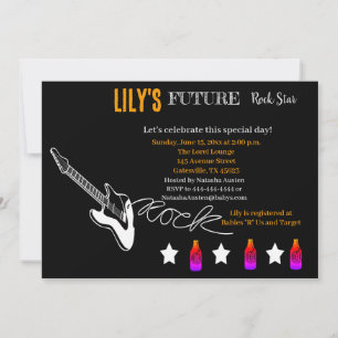 Invitation Baby shower Futur Rocker