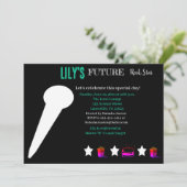 Invitation Baby shower Futur Rocker (Debout devant)