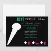 Invitation Baby shower Futur Rocker (Devant / Derrière)