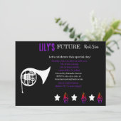Invitation Baby shower Futur Rocker (Debout devant)