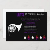 Invitation Baby shower Futur Rocker (Devant / Derrière)