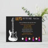 Invitation Baby shower Futur Rocker (Debout devant)
