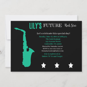 Invitation Baby shower Futur Rocker