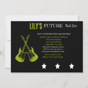Invitation Baby shower Futur Rocker