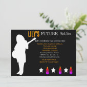Invitation Baby shower Futur Rocker (Debout devant)