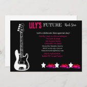 Invitation Baby shower Futur Rocker (Devant / Derrière)