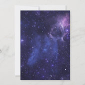 Invitation Baby shower galaxie spatiale violette (Dos)