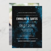 Invitation Baby shower Galaxy (Devant / Derrière)
