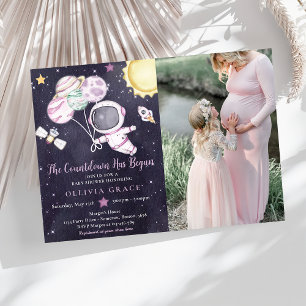 Invitation Baby shower Galaxy Baby shower pour filles spatial