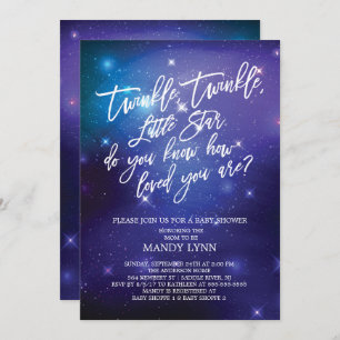 Invitation Baby shower Galaxy Twinkle Twinkle Star