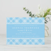 Invitation Baby shower garçon (Debout devant)