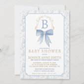 Invitation Baby shower garçon (Devant)