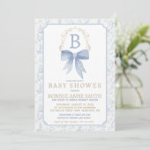 Invitation Baby shower garçon (Debout devant)