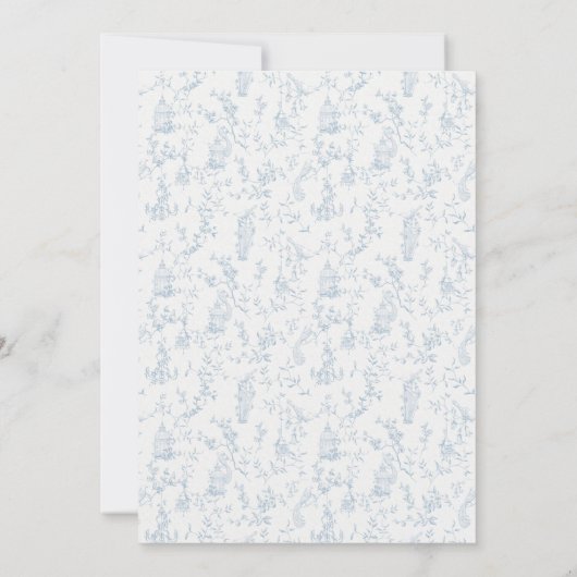 Invitation Baby shower garçon (Dos)