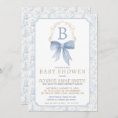 Invitation Baby shower garçon (Devant / Derrière)